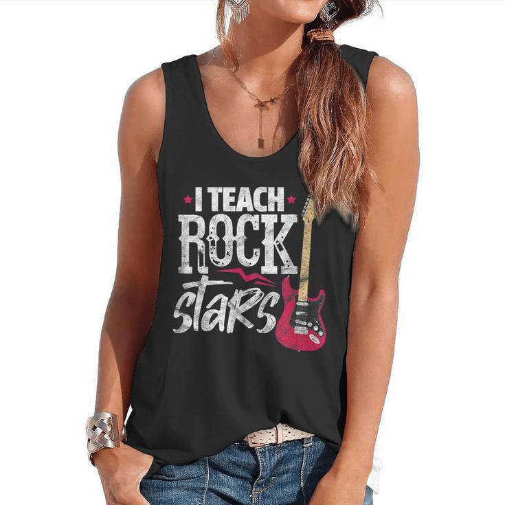 I Teach Rock Stars Music Teacher Guitar Player Flowy Tank