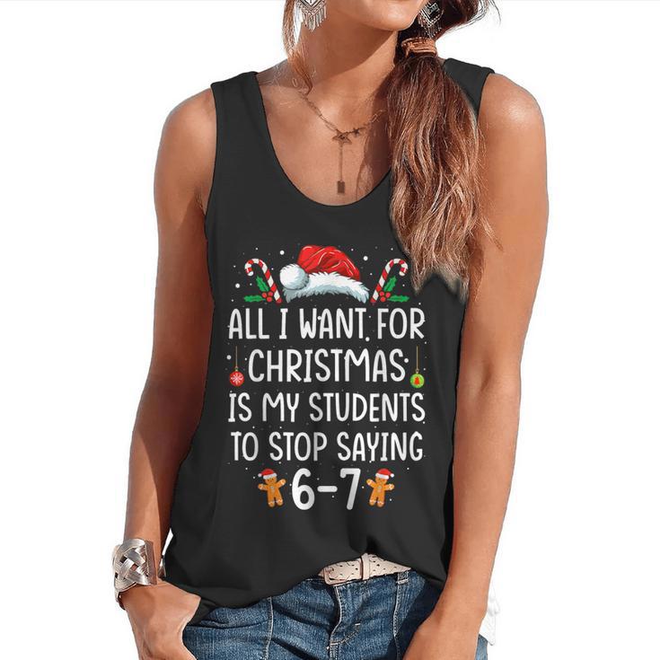 Teacher 67 Christmas Six Seven 6-7 For Men Women Humor Flowy Tank