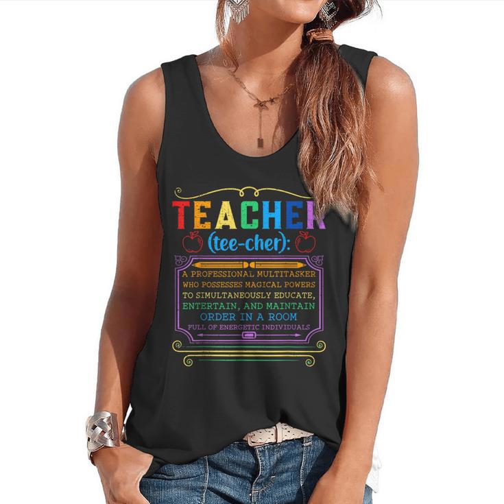 Teacher Definition Teaching School Teacher Flowy Tank