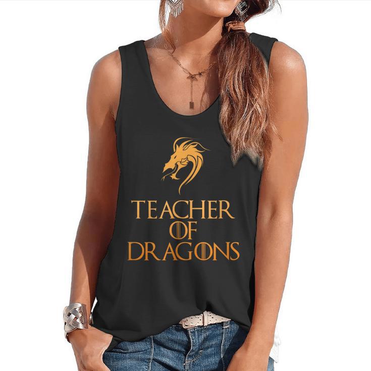 Teacher Of Dragons For Teachers Top Tee T-Shirt Flowy Tank