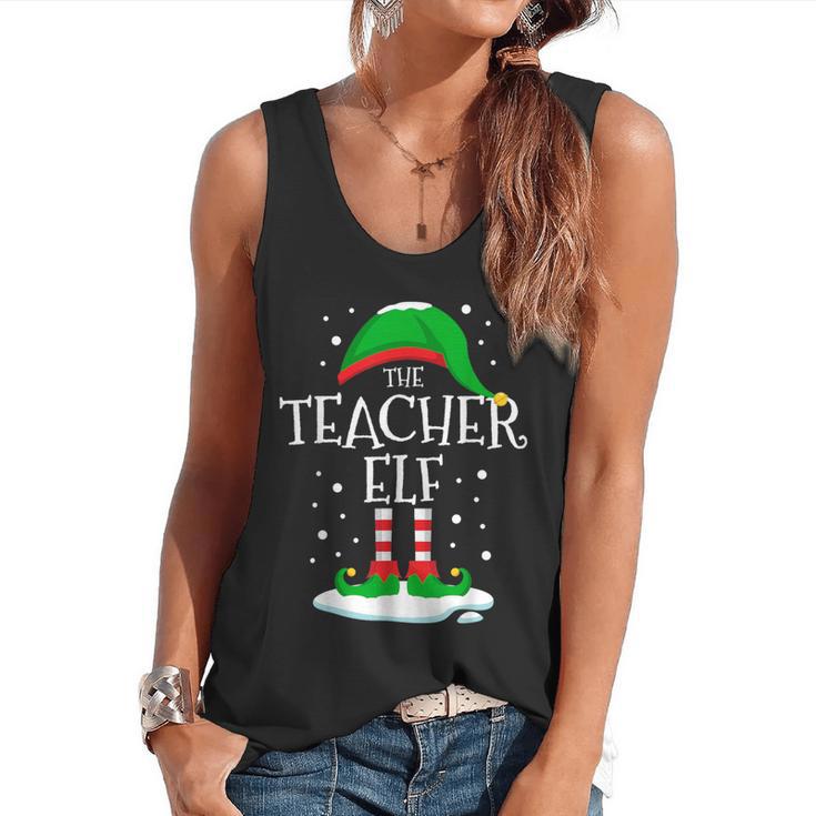 The Teacher Elf Christmas Family Matching Xmas Group For Men Women Flowy Tank