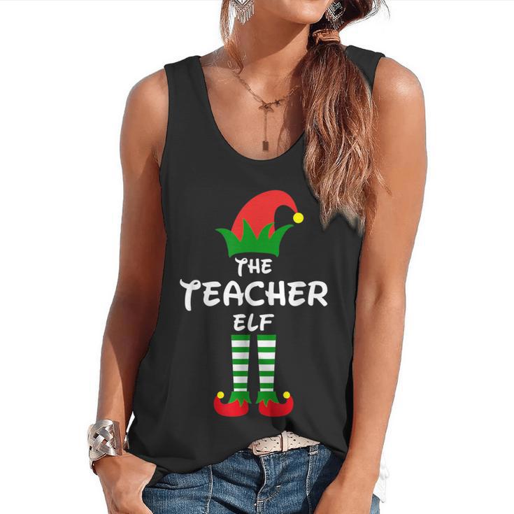 The Teacher Elf Family Matching Group Idea Christmas Flowy Tank
