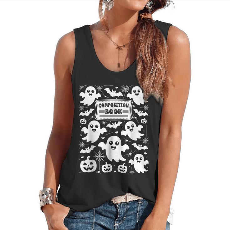 Teacher Halloween Composition Notebook Costume Halloween Flowy Tank