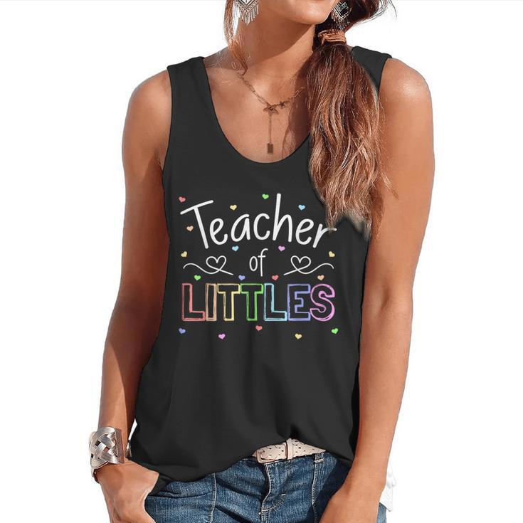Teacher Of Littles Daycare Pre-k Kindergarten Teacher Flowy Tank