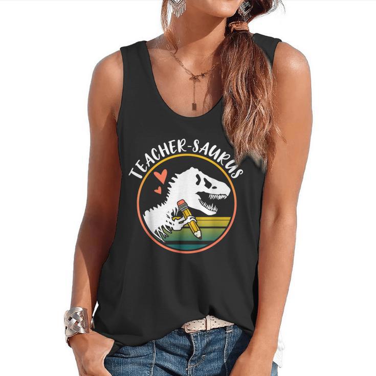 Teacher-Saurus Dinosaur Teacher Design T-Rex Design Flowy Tank