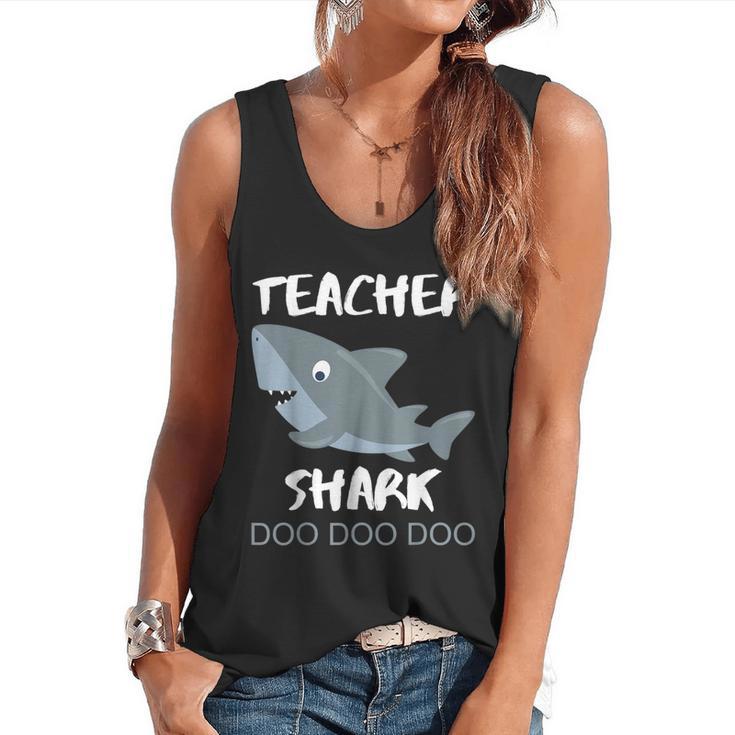 Teacher Shark Shirt Christmas Idea For Him Her Flowy Tank