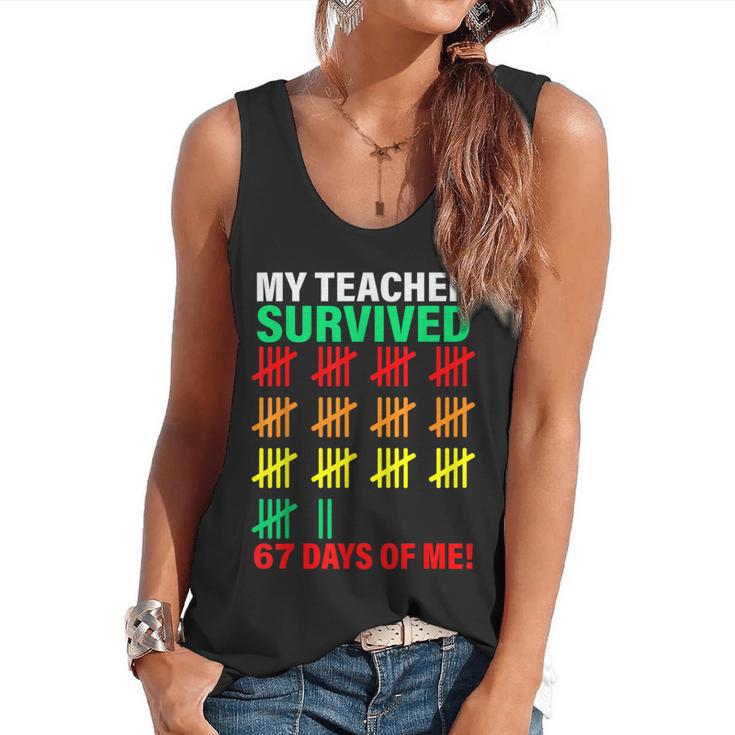 My Teacher Survived 67 Days Of Me School Kids Costume Flowy Tank