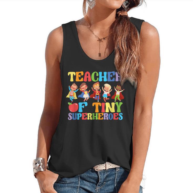 Teacher Of Tiny Superheroes Teach 100th Day Of School Flowy Tank