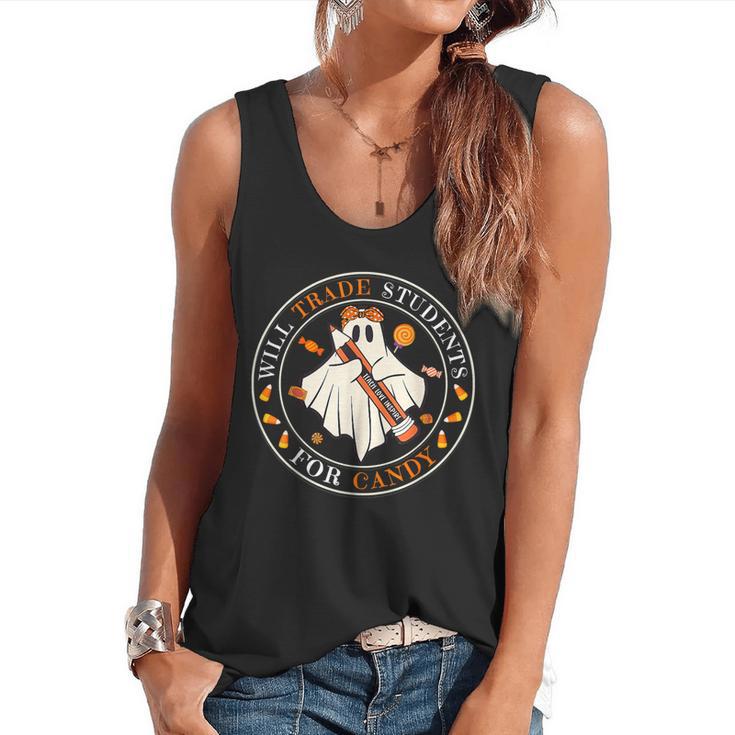 Teacher Will Trade Students For Candy Easy Halloween Costume Flowy Tank