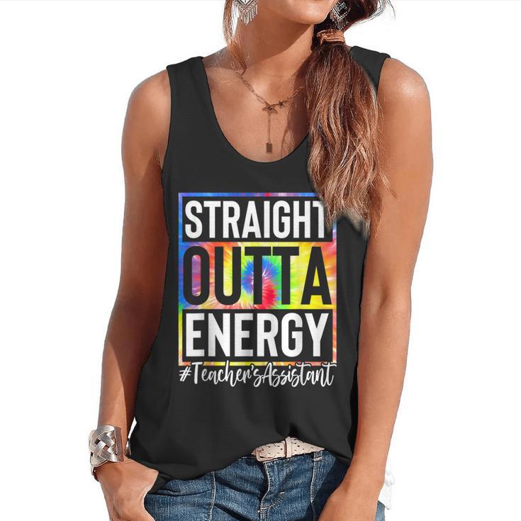Teacher's Assistant Straight Outta Energy Teaching Tie Dye For Men Women Flowy Tank