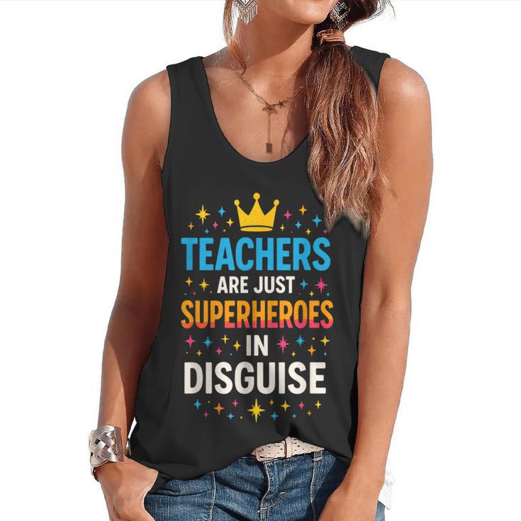 Teachers Are JUST Superheroes Fun School Flowy Tank