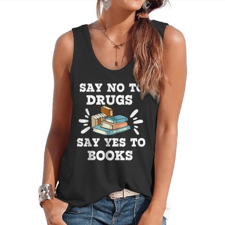 Teachers Red Ribbon Week Say No To Drugs Say Yes To Books Flowy Tank