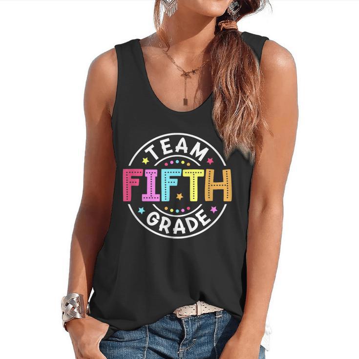 Team Fifth Grade Teacher Back To School 5th Grade Squad Kids Flowy Tank