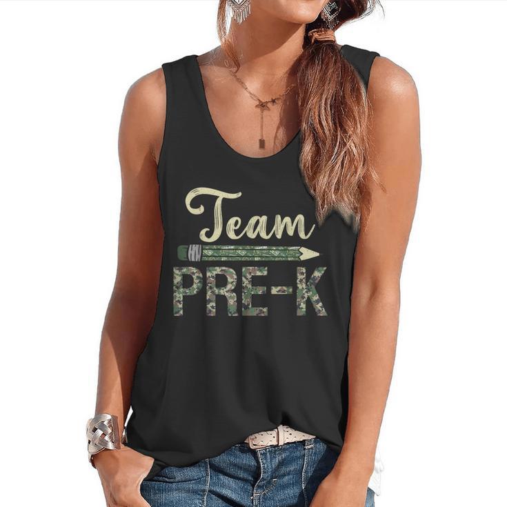 Team Pre-K Camo Pre-K Teacher Camouflage Flowy Tank