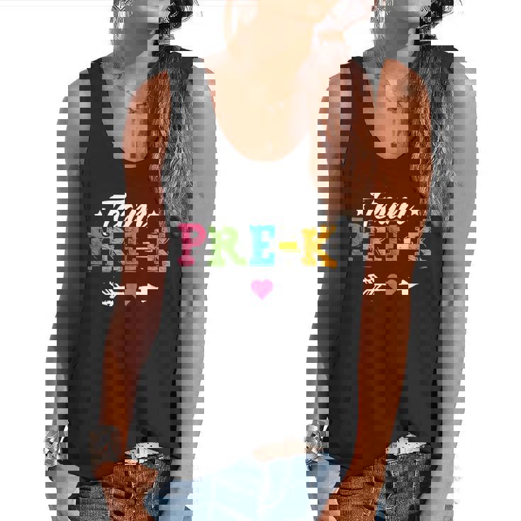 Team Pre-K Shirt PreSchool Teacher Student Back To School Flowy Tank