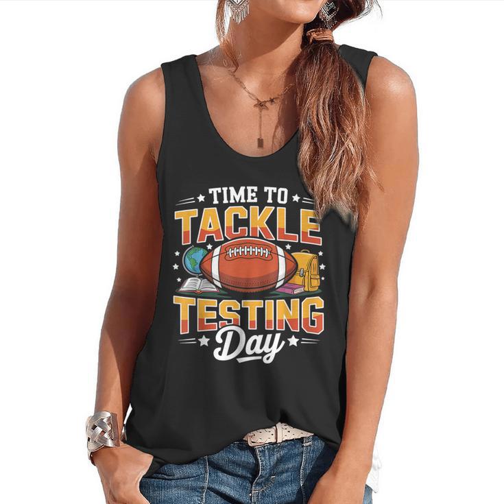 Test Day State Football Tackle Testing Day Sports Teacher Flowy Tank