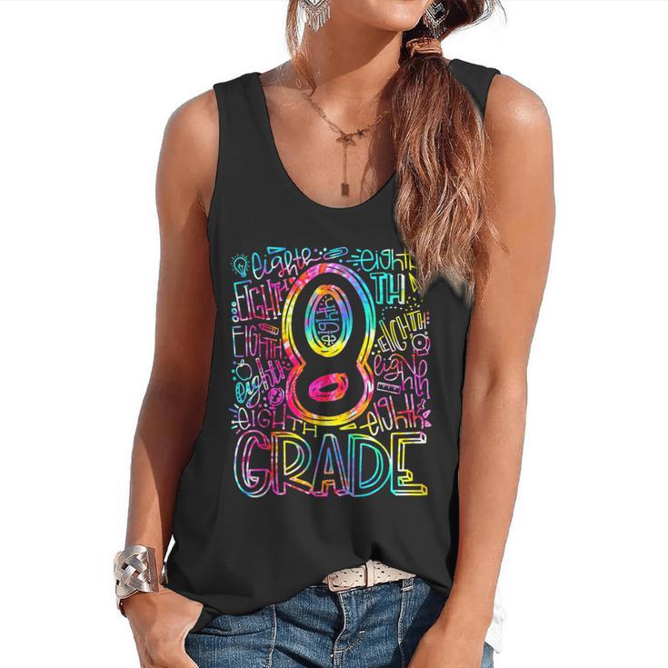 Tie Dye 8th Grade Typography Team Eighth Grade Teacher Flowy Tank