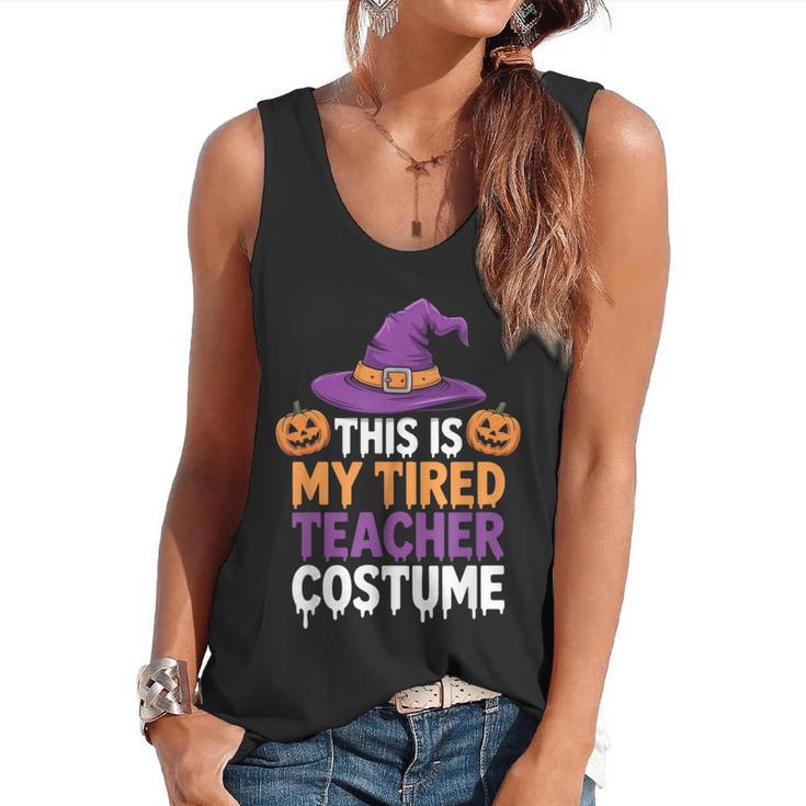 This Is My Tired Teacher Costume Halloween Flowy Tank