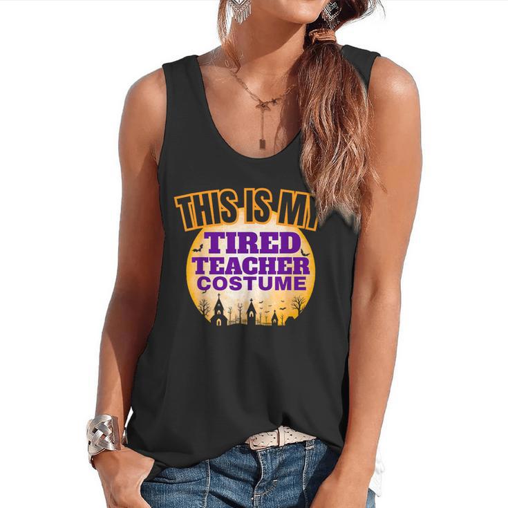 This Is My Tired Teacher Costume Halloween Teachers Flowy Tank