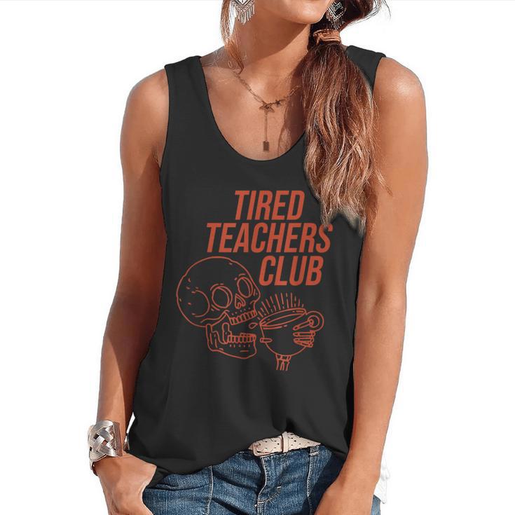Tired Teachers Club Flowy Tank