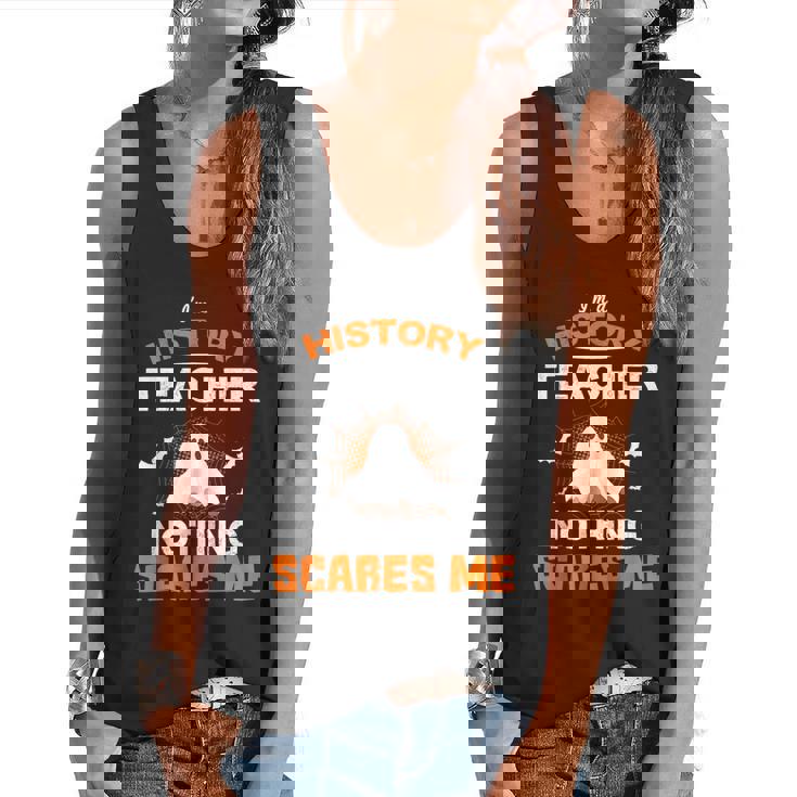 History Teacher School Shirt Halloween Educator Men Women Kids Flowy Tank