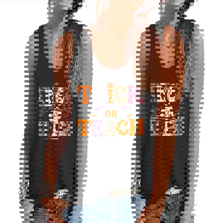 Trick Or Teach Teacher Halloween Costume Men Women Flowy Tank