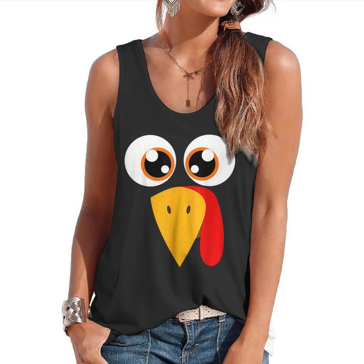 Turkey Face Halloween Costume Thanksgiving Teacher Nurse Flowy Tank