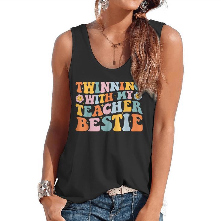 Twinning With My Teacher Bestie Twin Day Matching For Men Women Kids Flowy Tank