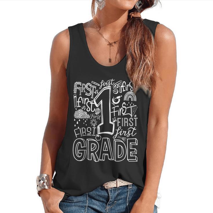 Typography 1st Grade Team Student Teacher Flowy Tank
