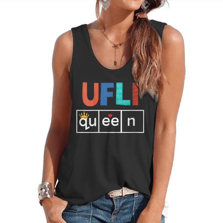 UFLI Queen Science Of Reading Literacy Teacher Appreciation Flowy Tank