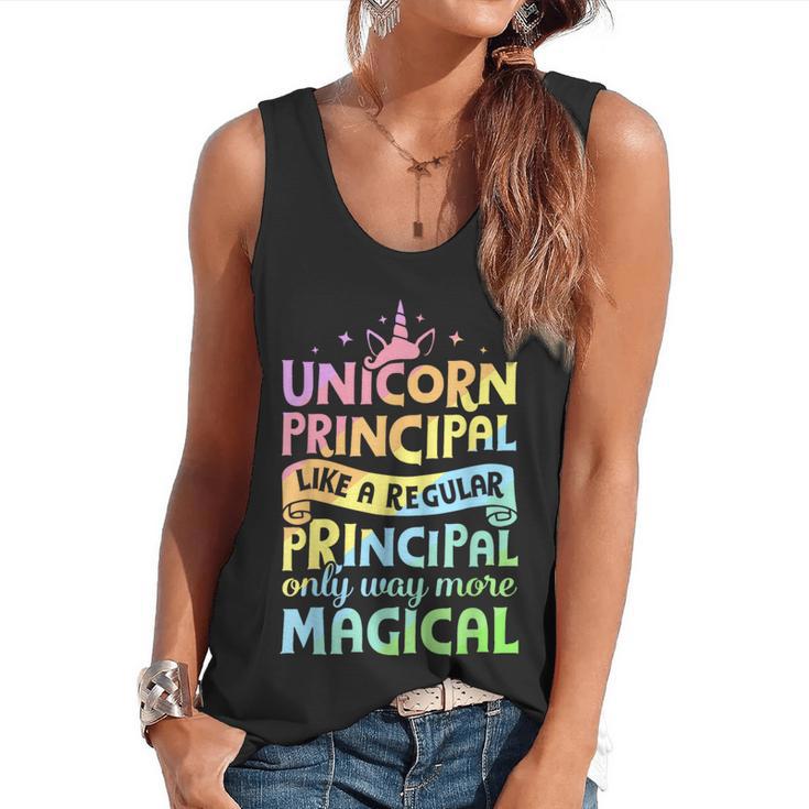 Unicorn Principal Back To School Teacher Appreciation Flowy Tank