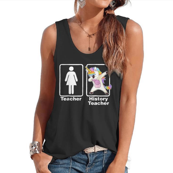 Unicorn History Teacher T-Shirt History Teacher Flowy Tank