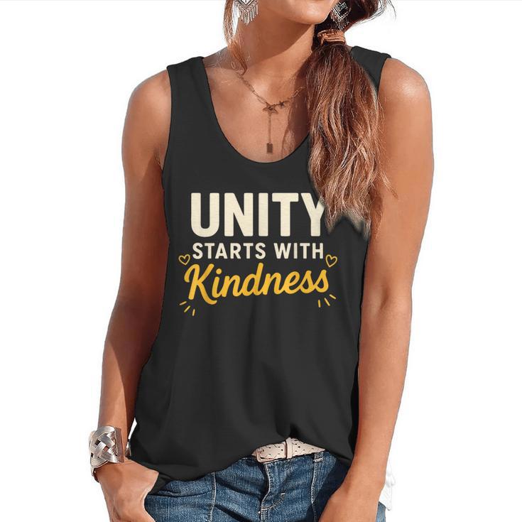 Unity Kindness Shirt Women Teachers Kids Unity Day Orange Flowy Tank