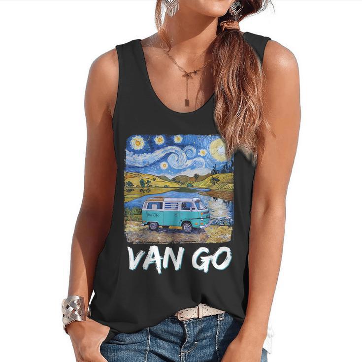 Van Go Retro Vanlife Art Teacher Flowy Tank