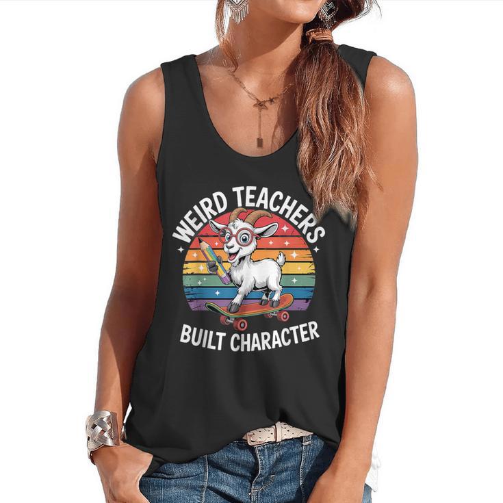 Weird Teachers Build Character Teacher Flowy Tank