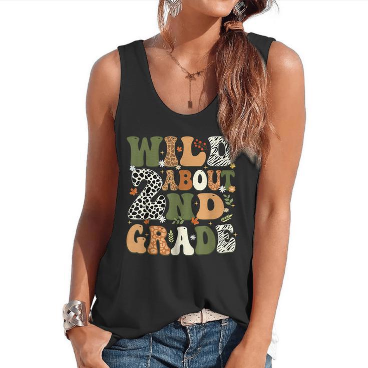 Wild About 2nd Grade Teacher Student First Day Of School Flowy Tank