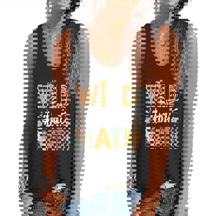 Wild About Math Cute Teacher Student Math Club Flowy Tank