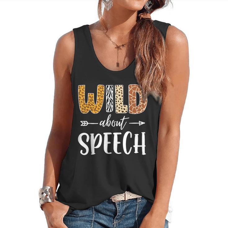 Wild About Speech SLP Leopard Teacher Back To School Kids Flowy Tank
