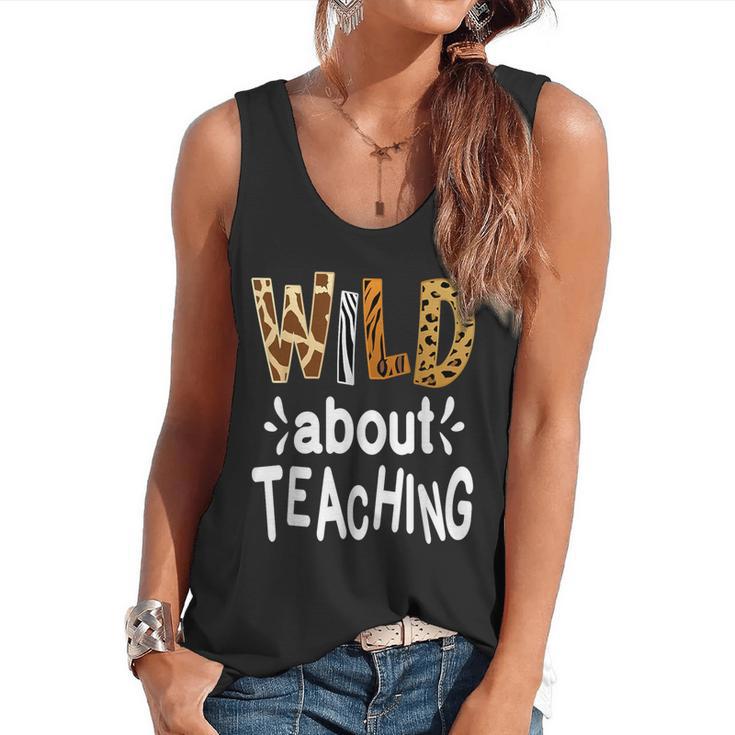 Wild About Teaching Teacher Student First Day Of School Flowy Tank