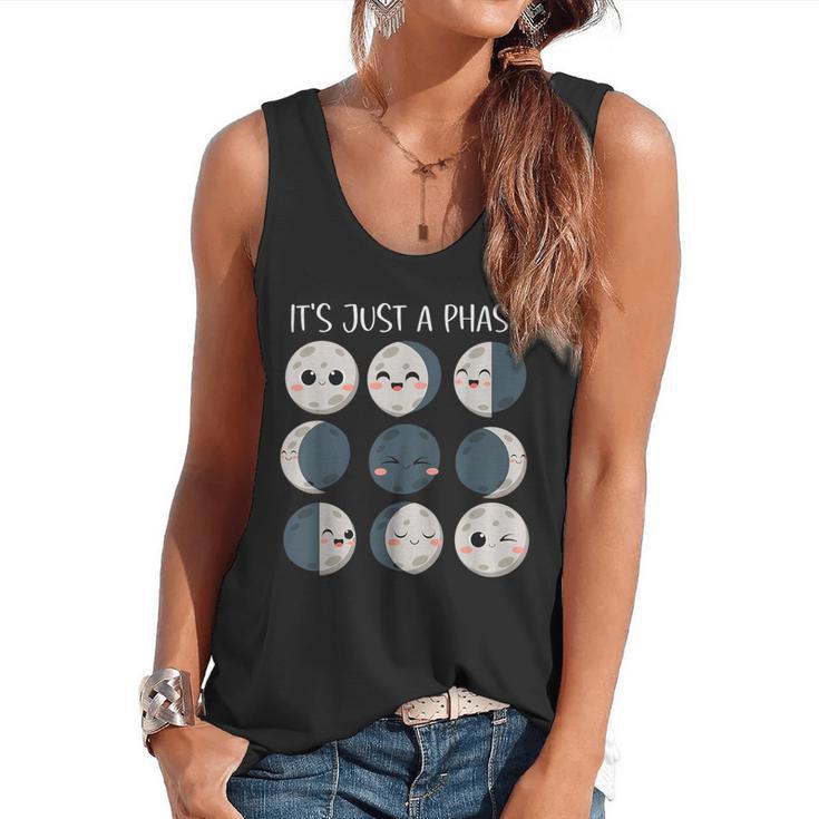 Women Science Teacher Moon Phases Scientist Back To School Flowy Tank
