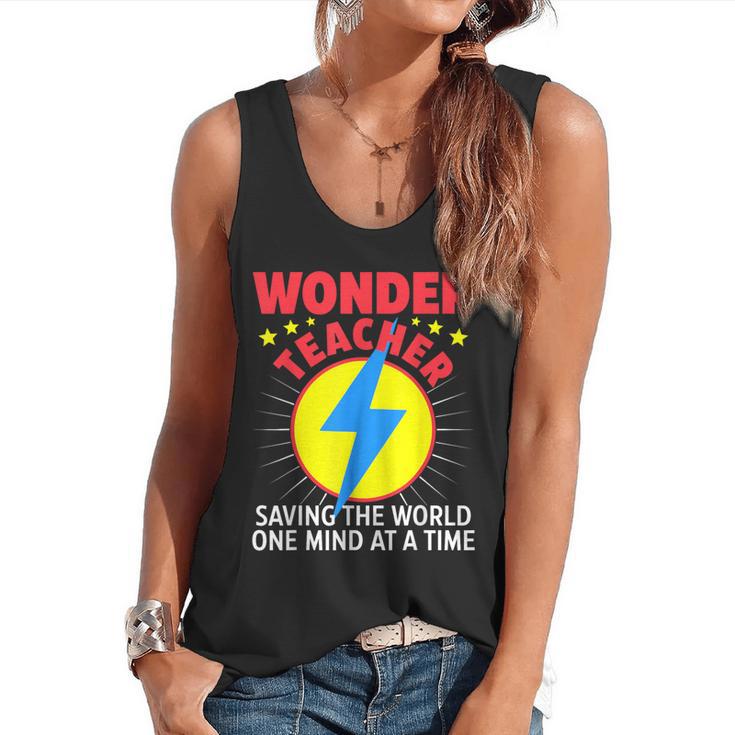Wonder Teacher Costume Shirt Teacher Halloween Costume Men Women Flowy Tank