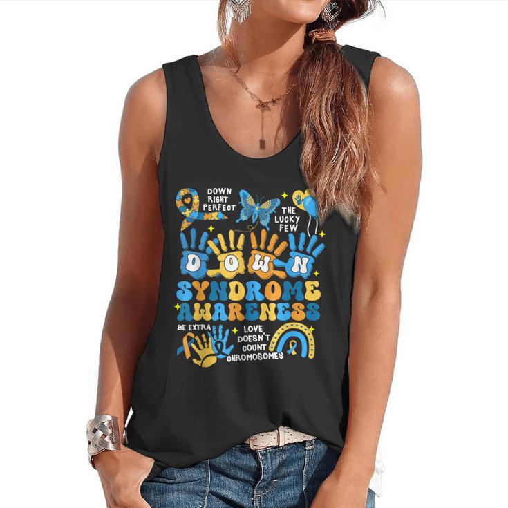 World Down Syndrome Day Awareness T21 Teacher Women Men Kids Flowy Tank