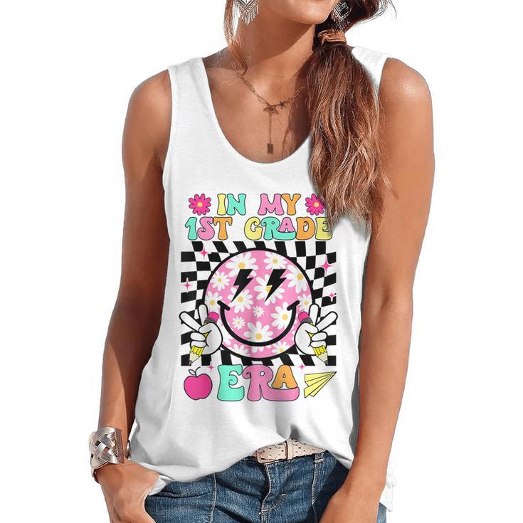 In My 1st Grade Era Smile Face Back To School Teacher Kid Flowy Tank