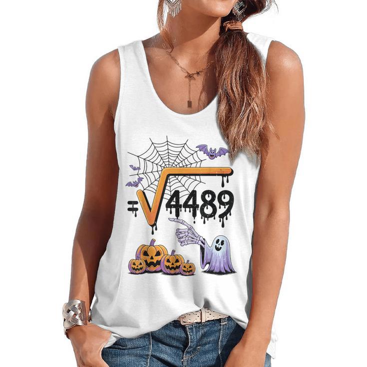 4489 Square Root 67 Math Teacher Halloween Costume Professor Flowy Tank