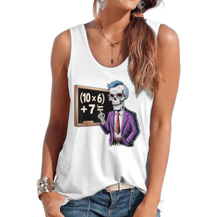 67 Math Teacher Meme Brainrot Six Seven Halloween Equation Flowy Tank