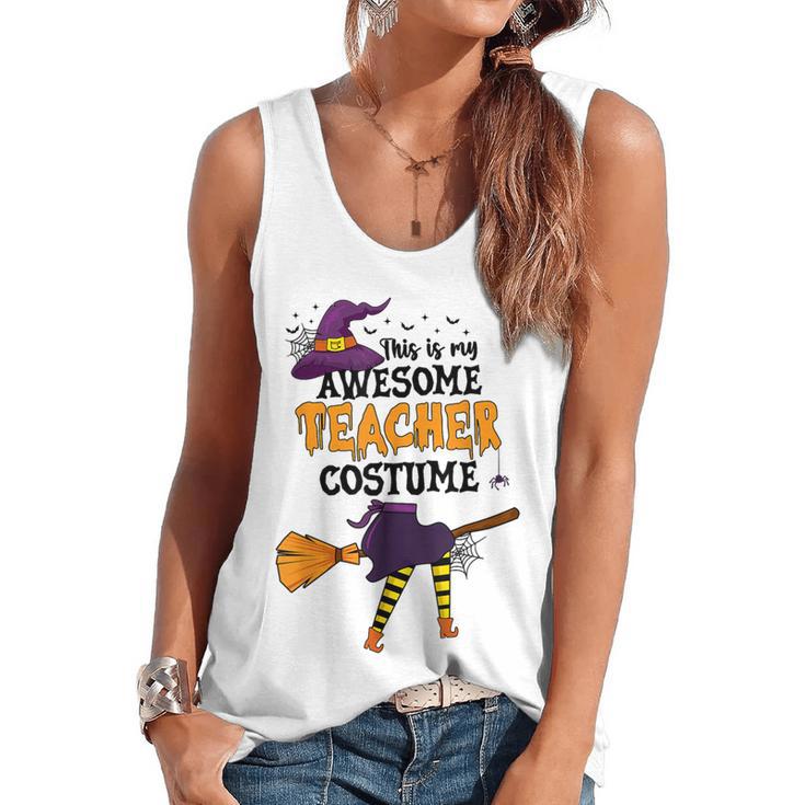 This Is My Awesome Teacher Costume Halloween Witch Flowy Tank
