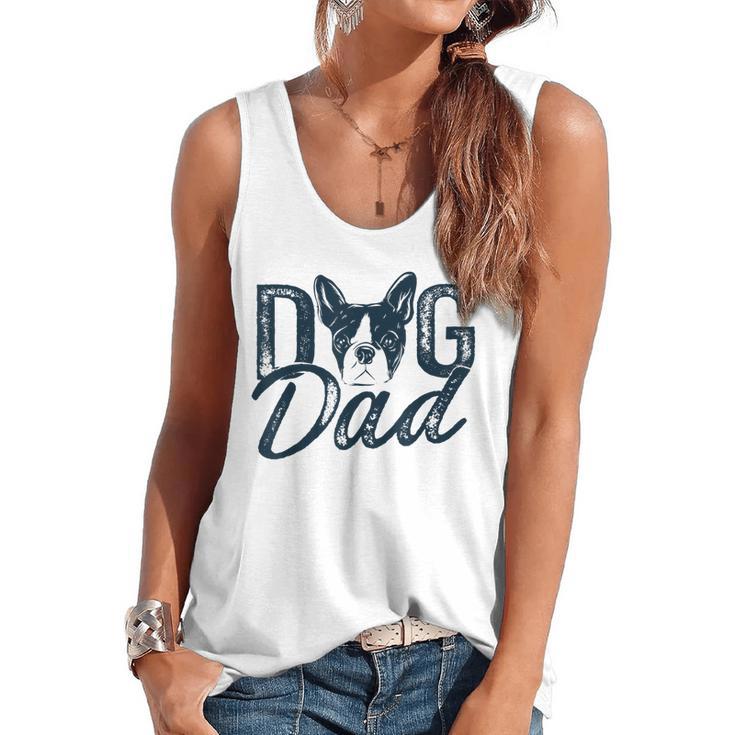 Boston Terrier Dog Dad Flowy Tank