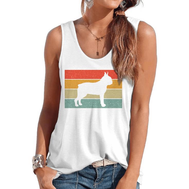 Boston Terrier Dog Lover Retro Vintage Cool For Dog Owner Flowy Tank