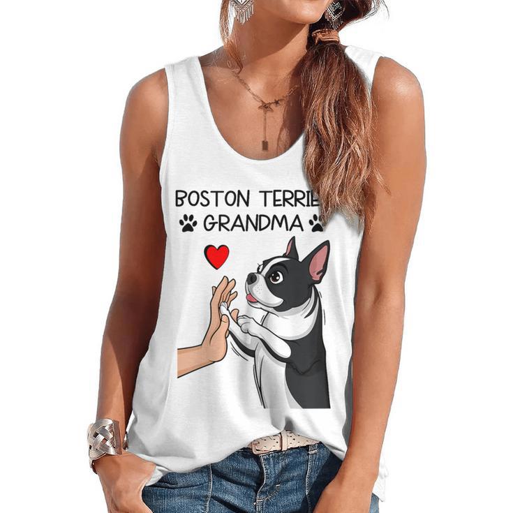 Boston Terrier Grandma Mother's Day Dog Mom Flowy Tank