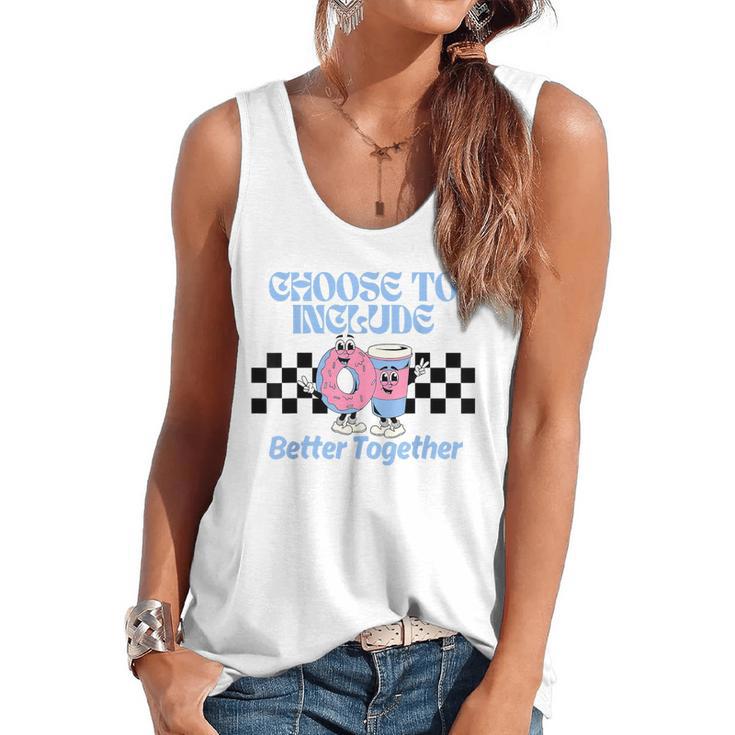 Choose To Include Special Education Teacher Autism Awareness Flowy Tank